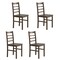 Gymax Dining Chair Set of 4 Modern Kitchen Wood Chairs W/ Solid Rubber Wood Structure